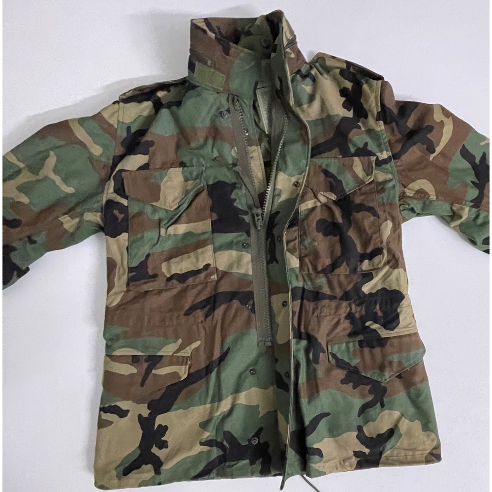 US Military M-65 Field Jacket Woodland Camo Medium/Reg 1991 Vintage DLA100-91 - Picture 3 of 12
